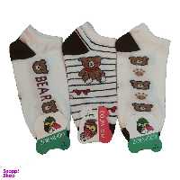 جوراب مچی اسپرت گلپارز طرح خرس کد 224 مجموعه 3 عددی