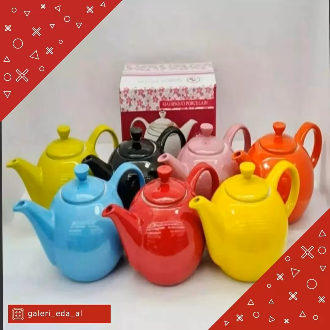 قوری چینی رنگی