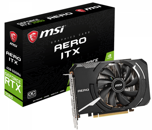کارت گرافیک ام اس آی مدل GeForce RTX 2060 AERO ITX OC با حافظه 6 گیگابایت