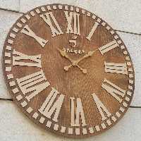 ساعت دیواری چوبی بلوط مدل سنپطرزبورگ (saint Petersburg) قطر 60 با موتور تایوانی