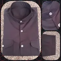 پیراهن مردانه یقه گرد دوجیب تترون درجه یک بروجرد