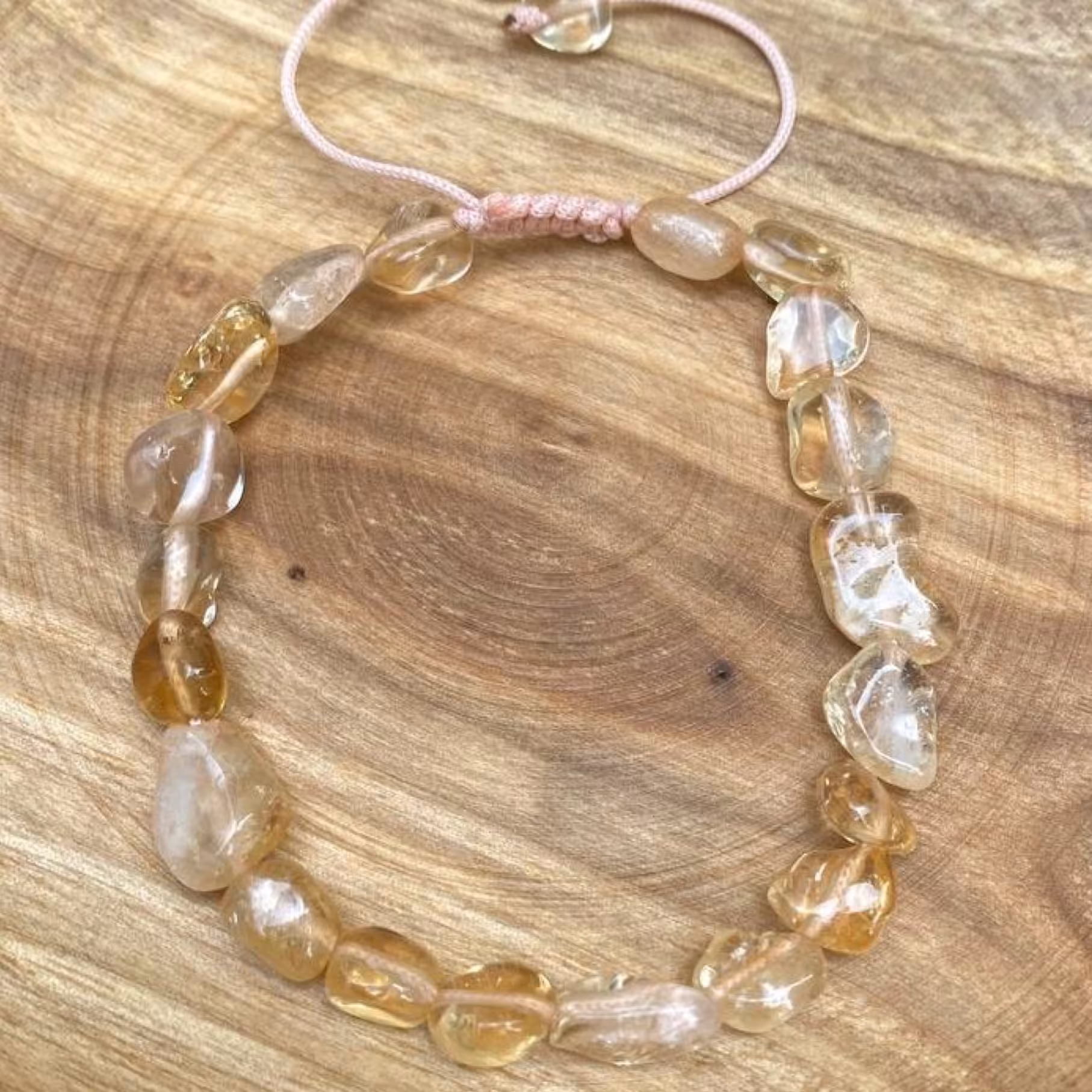 دستبند سنگ سیترین معدنی