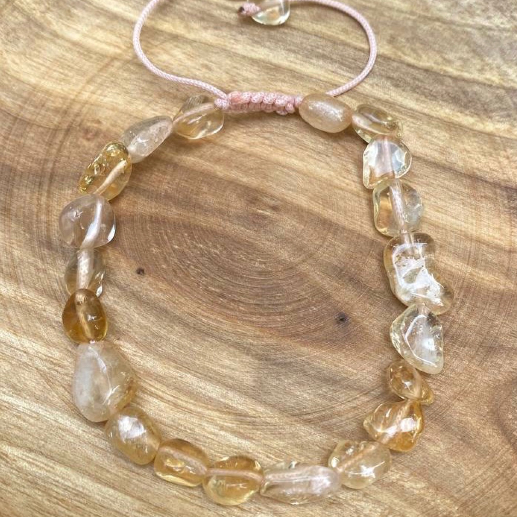 دستبند سنگ سیترین معدنی