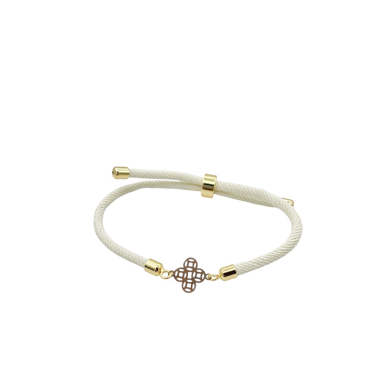 دستبند طلای 18 عیار بند ابریشمی کد DP147