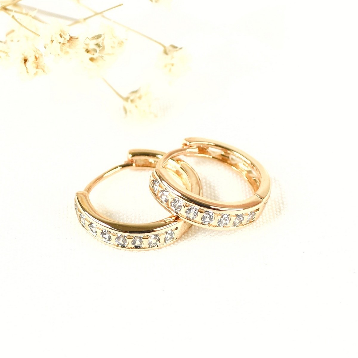 گوشواره ژوپینگ نگین اتمی طرح طلا کد9831
