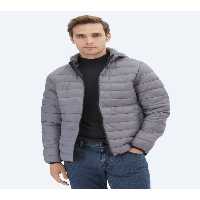 کاپشن خاکستری مردانه کت بافندگی اورجینال Kip