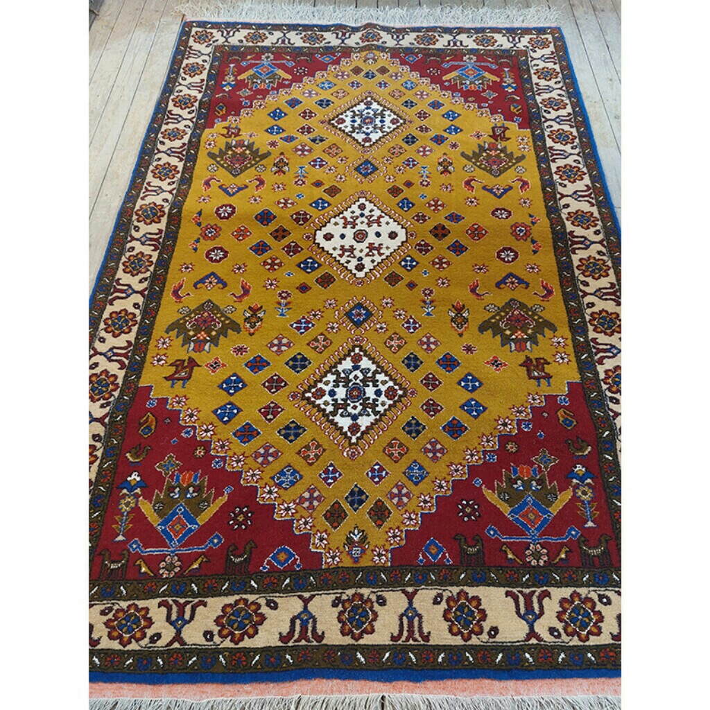 فرش دستبافت چله و گل ابریشم 3 متری