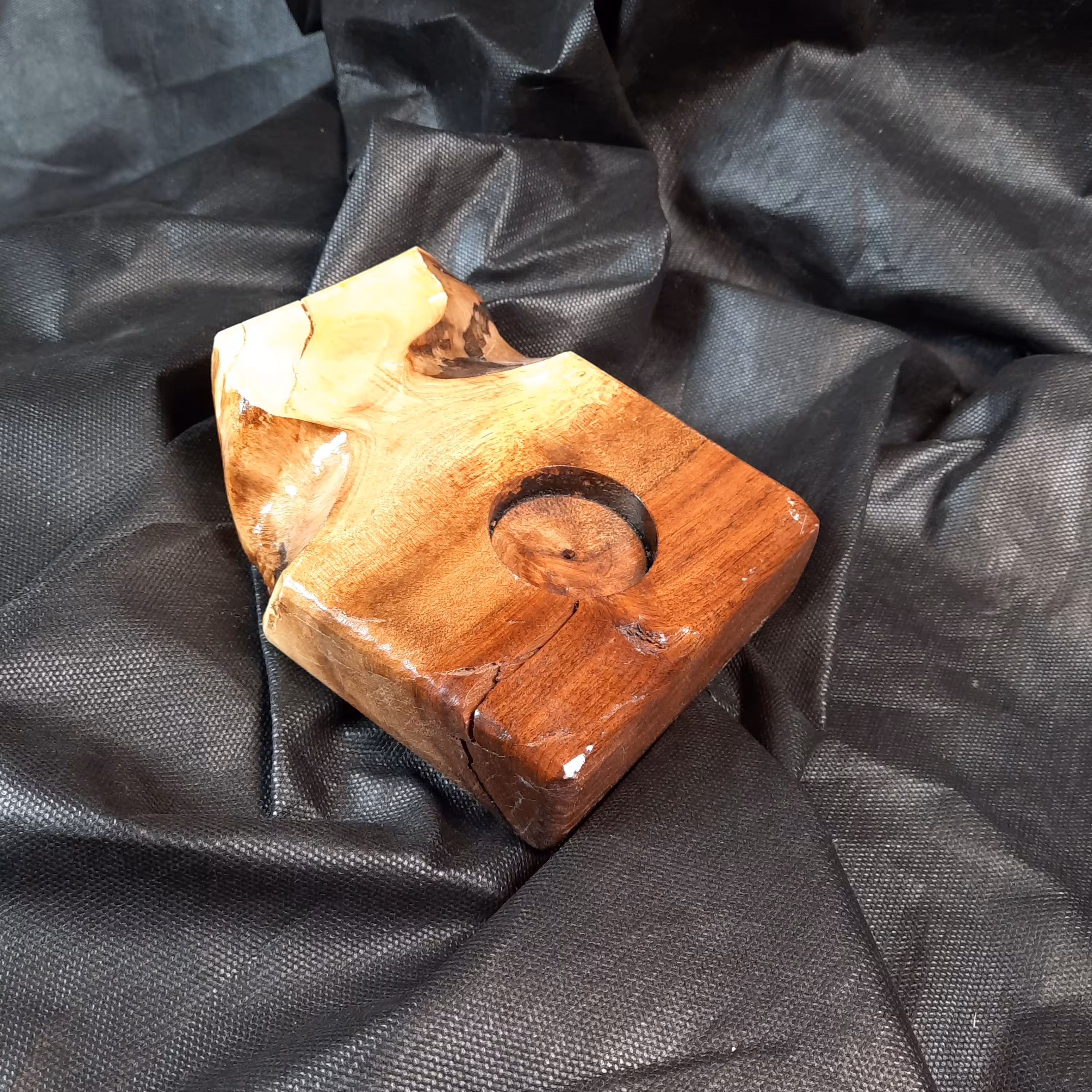 جا شمعی و جاعودی دفرمه چوبی کد 108