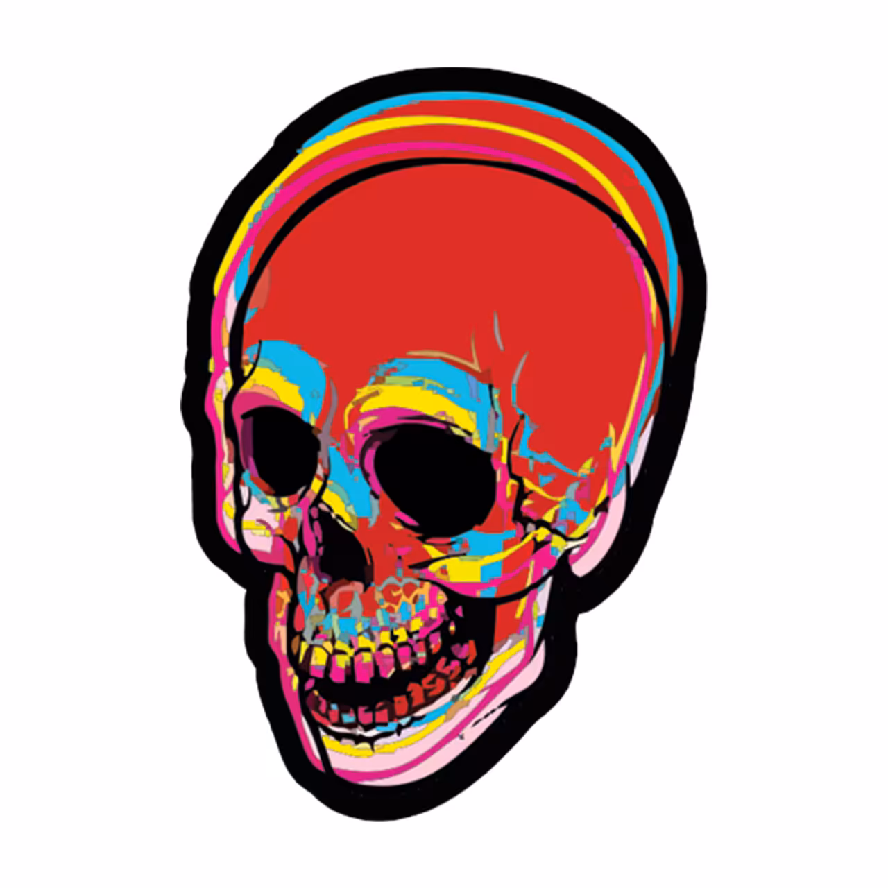 استیکر تزئینی موبایل طرح اسکلت کد 1802