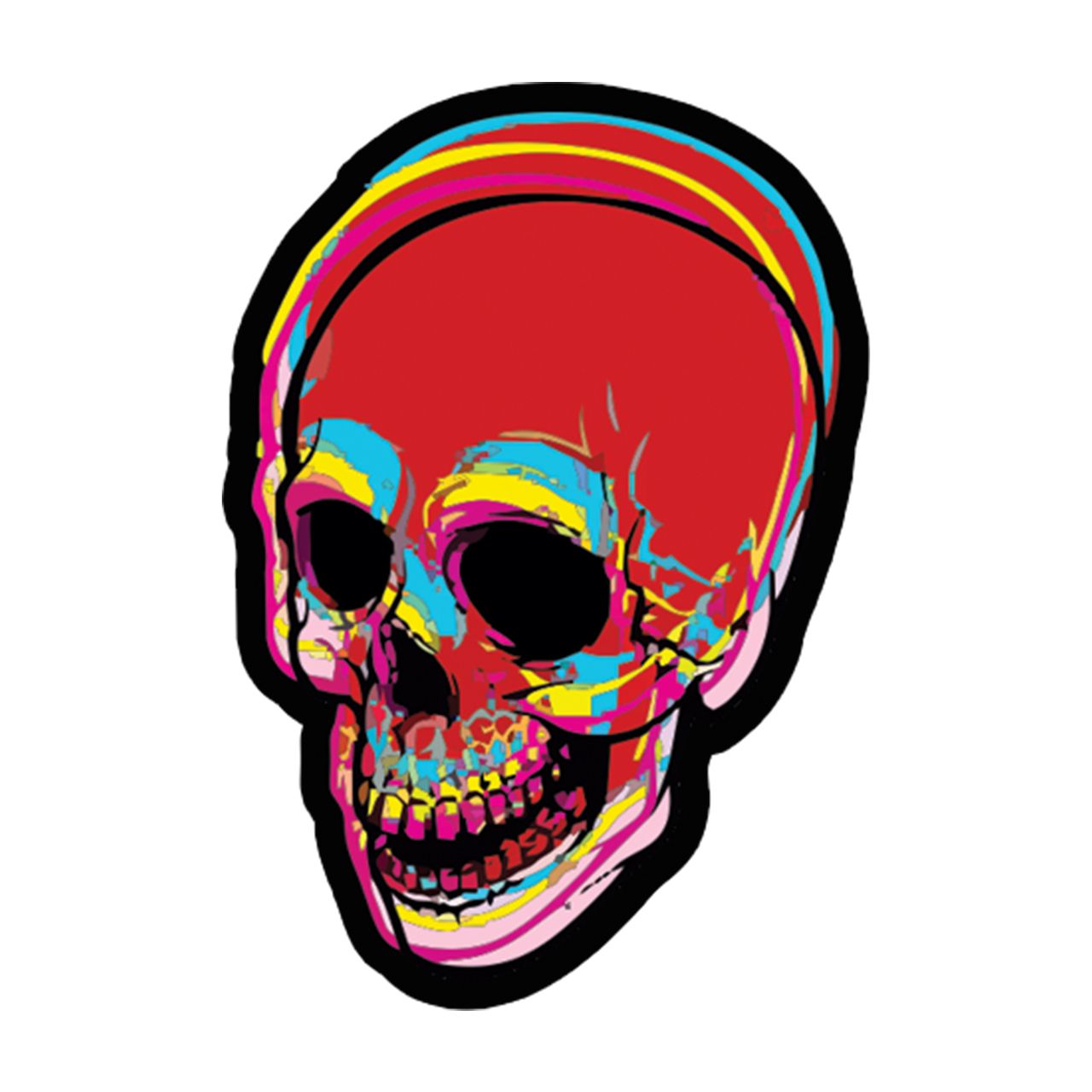 استیکر تزئینی موبایل طرح اسکلت کد 1802