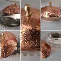 کره وپنیر خوری مسی طرح دار