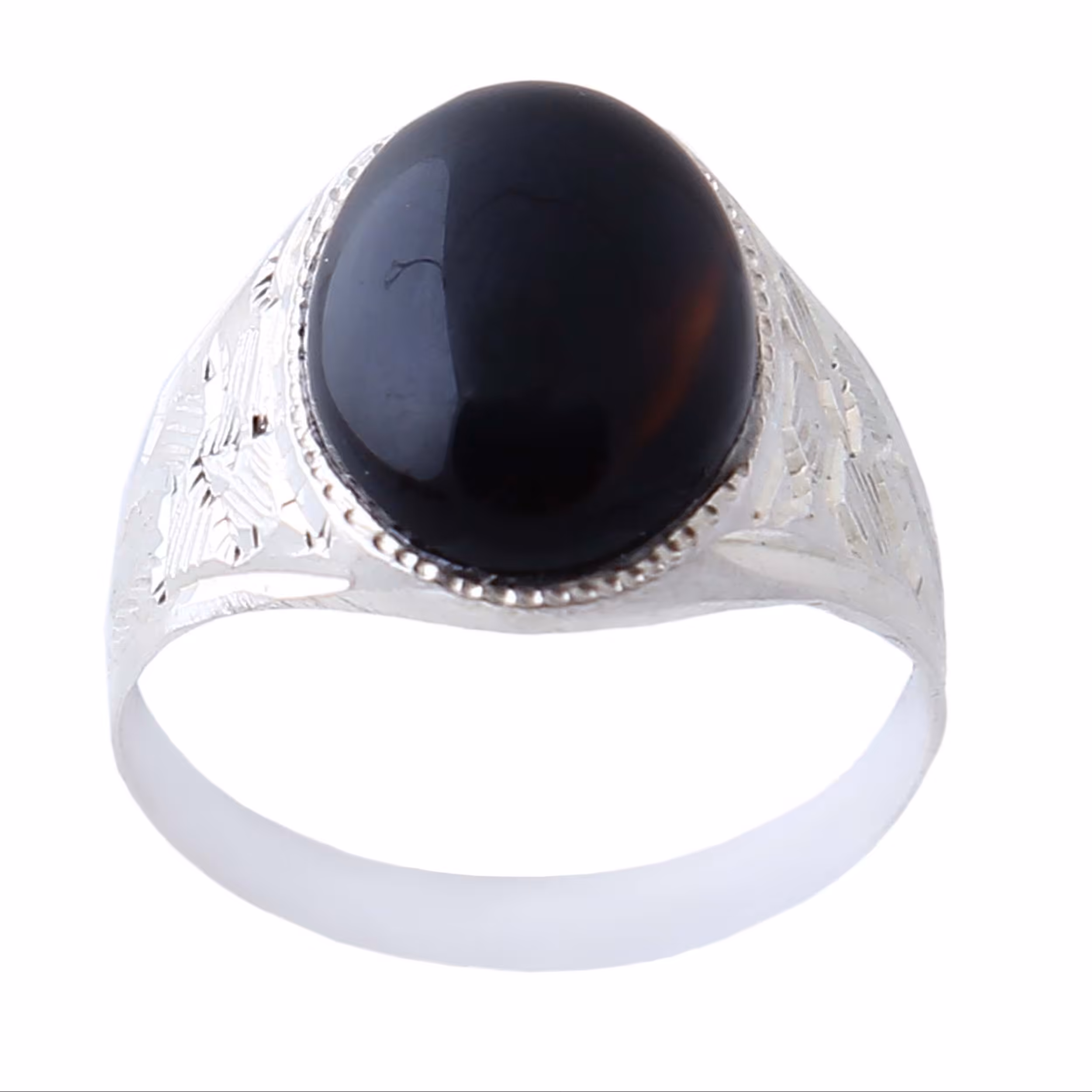 انگشتر نقره مردانه بازرگانی میلادی مدل کلاسیک کد AM182