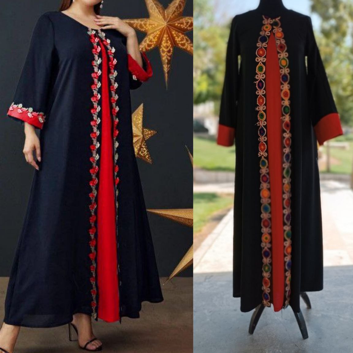 ماکسی تونیک بلند زنانه مدل شکوفه سایز بزرگ