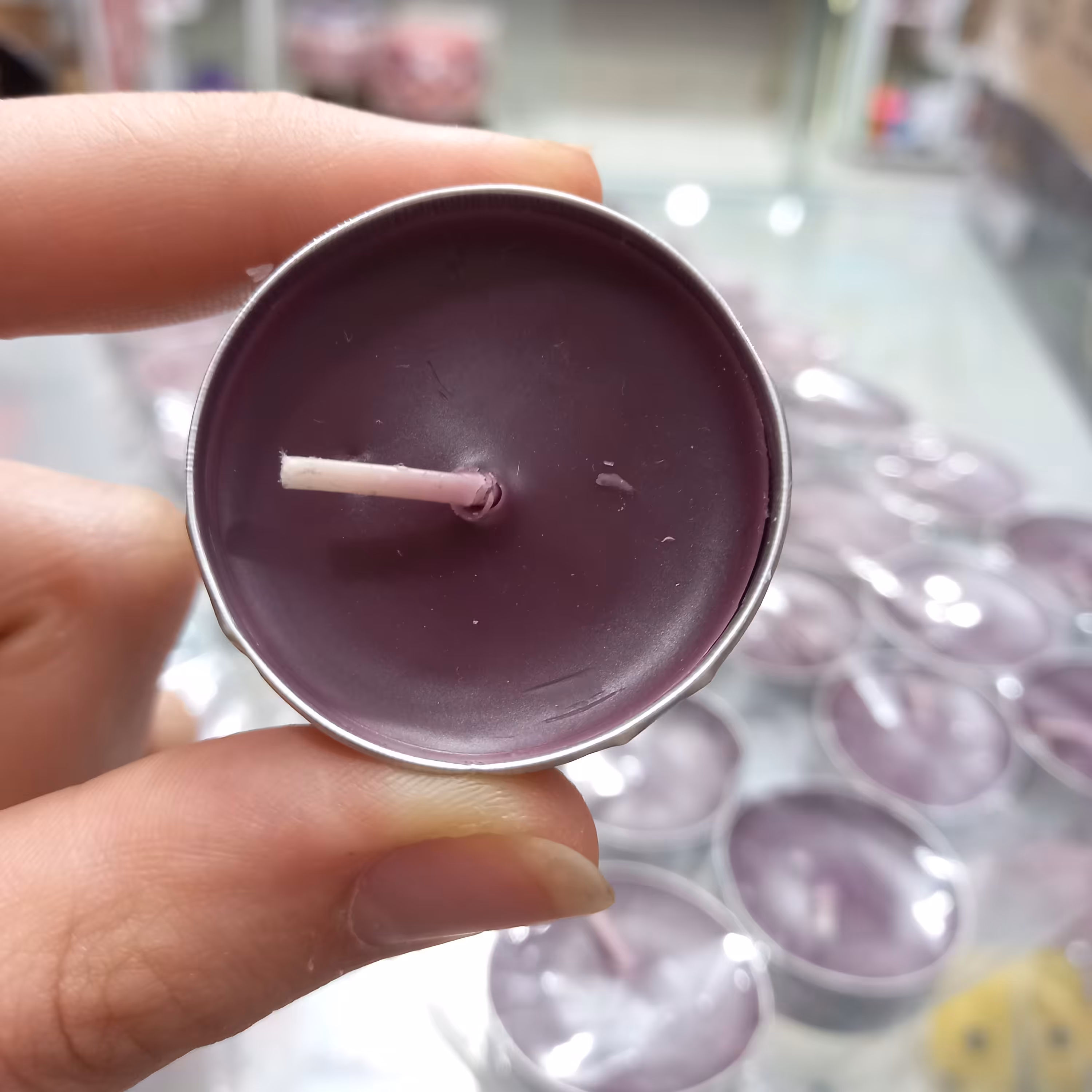 شمع وارمر بادمجونی بنفش زمان سوخت 4 الی5 امتحان شده 