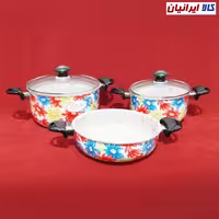 سرویس قابلمه 5 پارچه گلدار گرانیتی جنوب کد 1