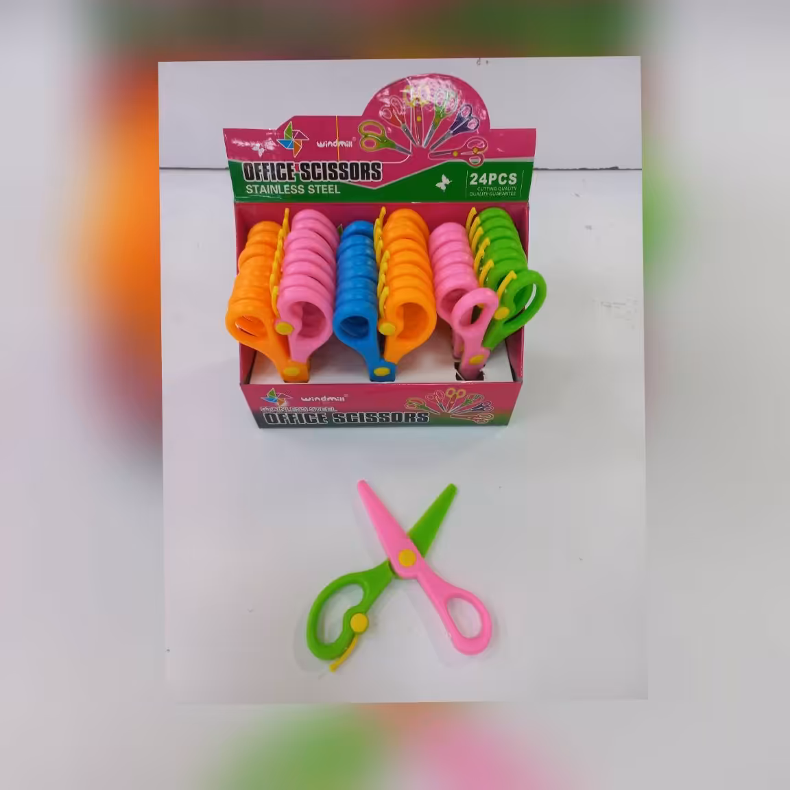 قیچی بدون تیغه    مخصوص برش کاغذ برا مهدکودک 