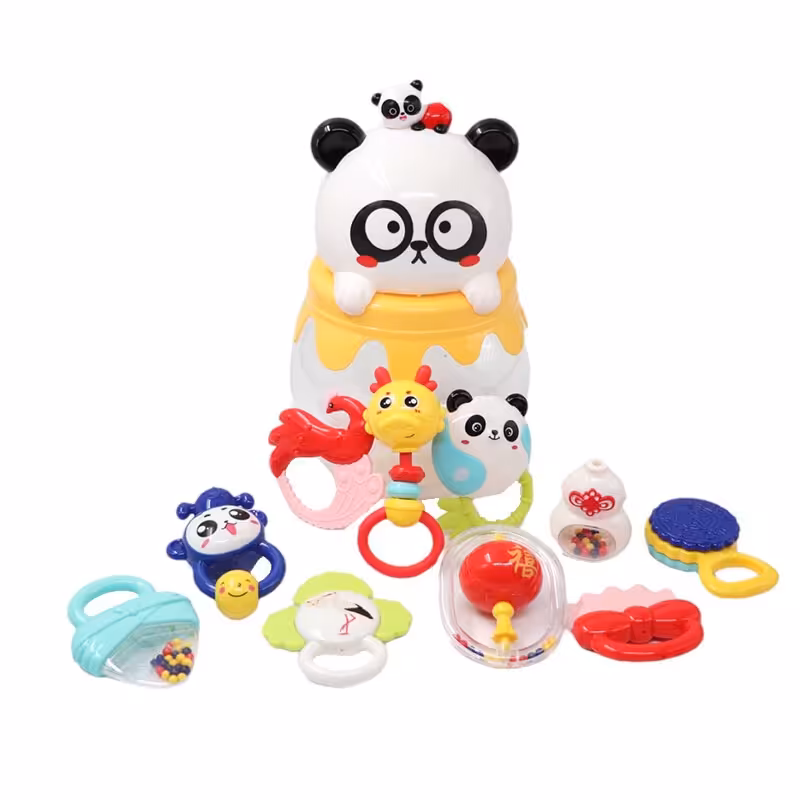 پک جغجغه 10 عددی نوزاد طرح پاندا Biai toys