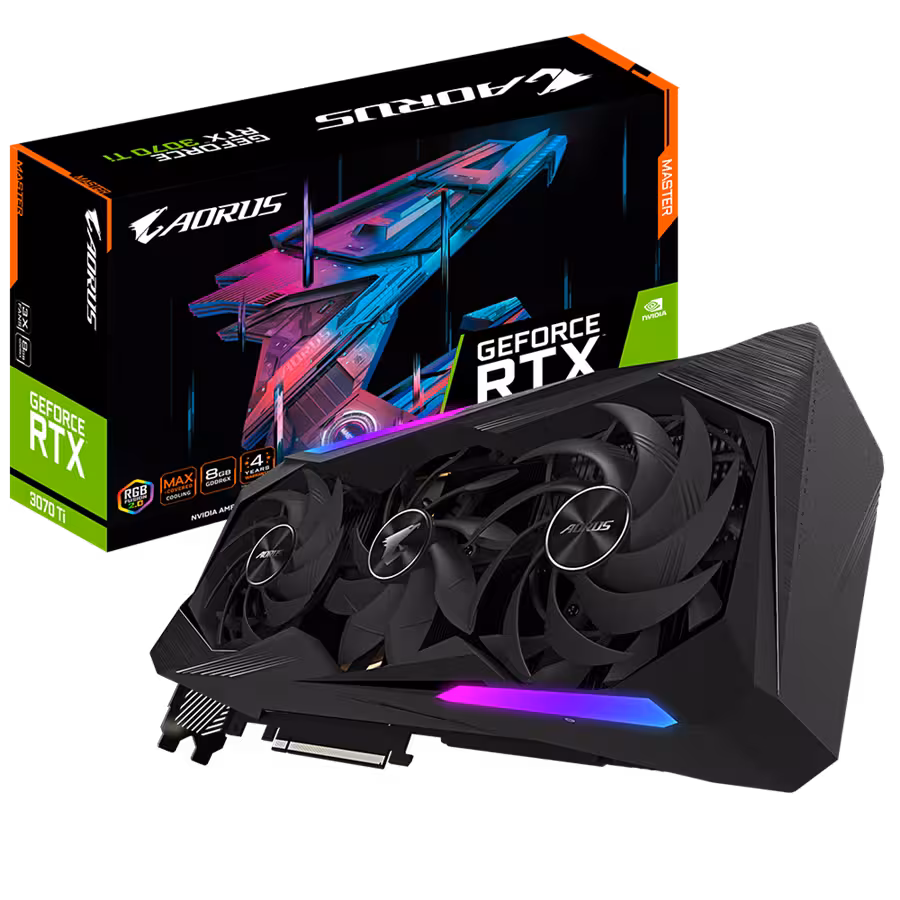 کارت گرافیک  گیگابایت مدل AORUS GeForce RTX™ 3070 Ti MASTER 8G حافظه 8 گیگابایت