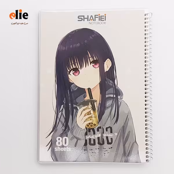 دفتر سیمی 80 برگ مجلد شفیعی طرح 06