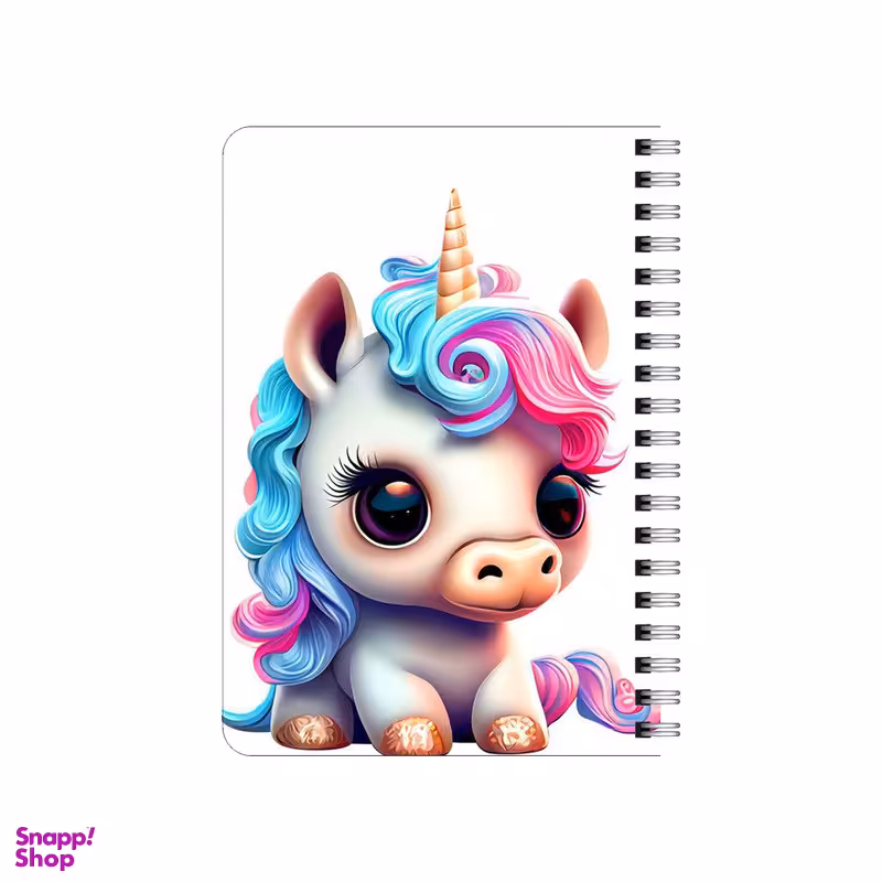 دفترچه یادداشت بامبیلیپ مدل چوبی طرح اسب تک شاخ رنگین کمانی کد 3011158