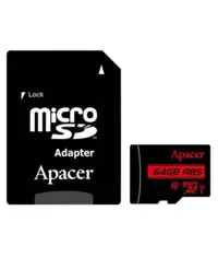 کارت حافظه اپیسر میکرو اس دی ایکس سی 64 گیگابایت کلاس 10 با سرعت 85 مگابایت در ثانیه به همراه آداپتور تبدیل