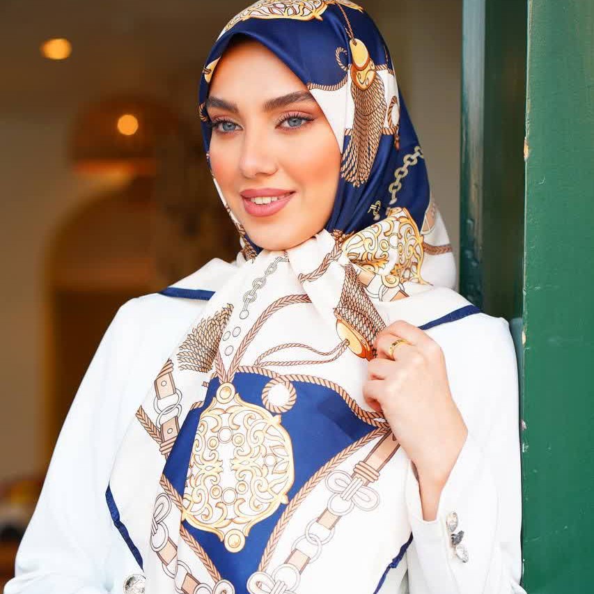 روسری ابریشم توییل قواره 120