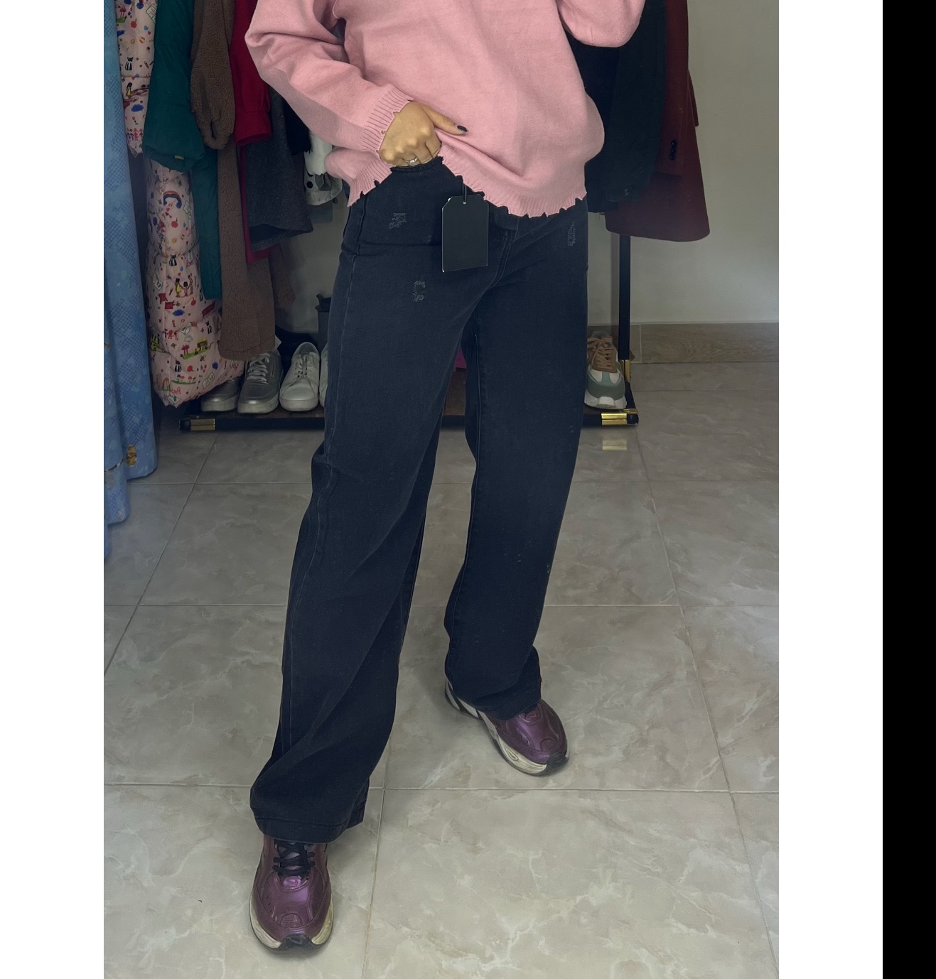 شلوار لی نیم بگ