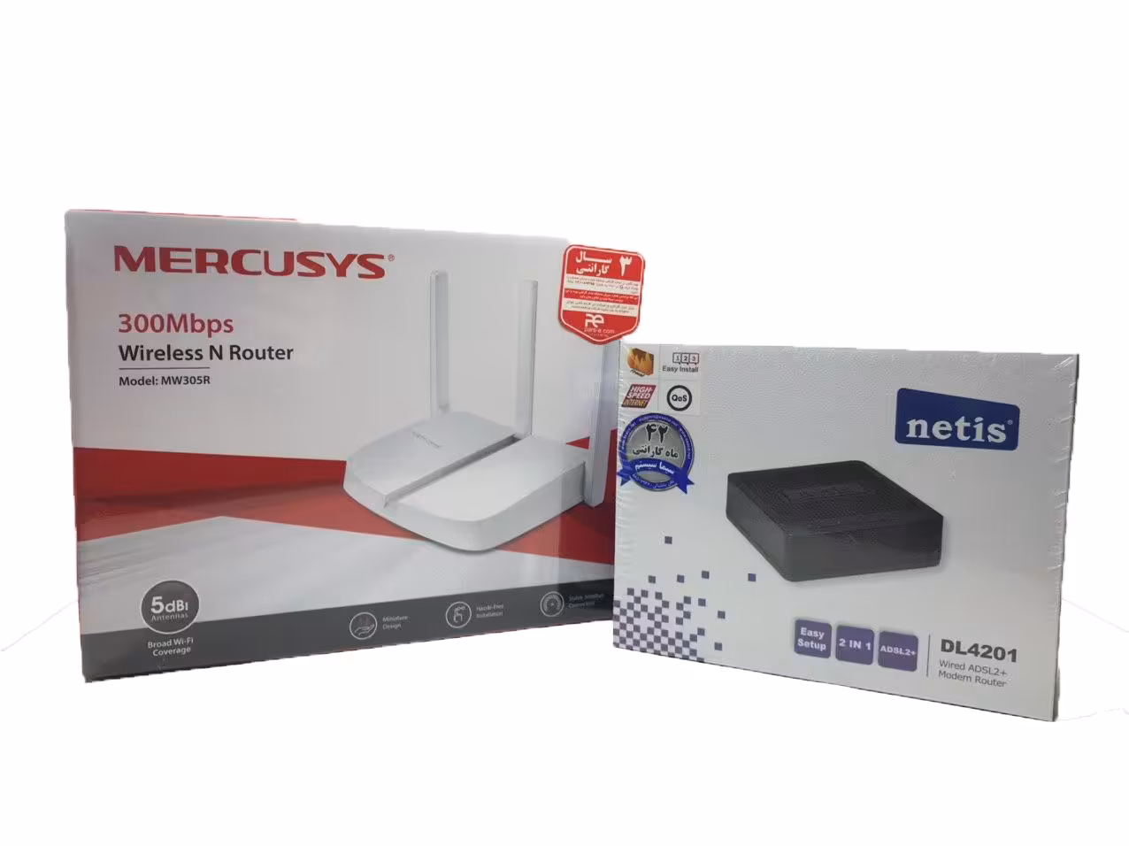 باندل مودم adsl مودم کابلی نتیس و روتر بی‌سیم مرکوسیس