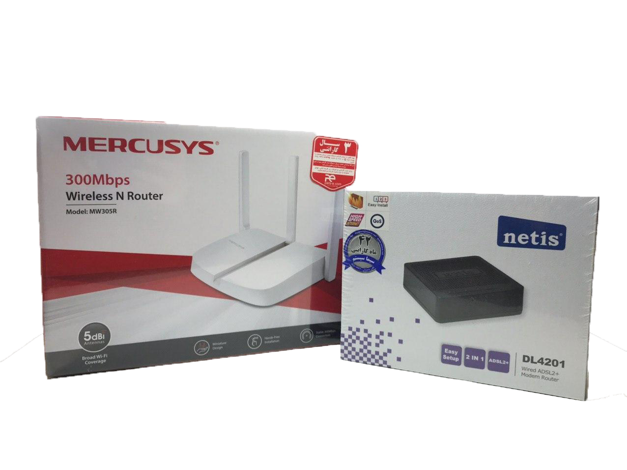 باندل مودم adsl مودم کابلی نتیس و روتر بی‌سیم مرکوسیس