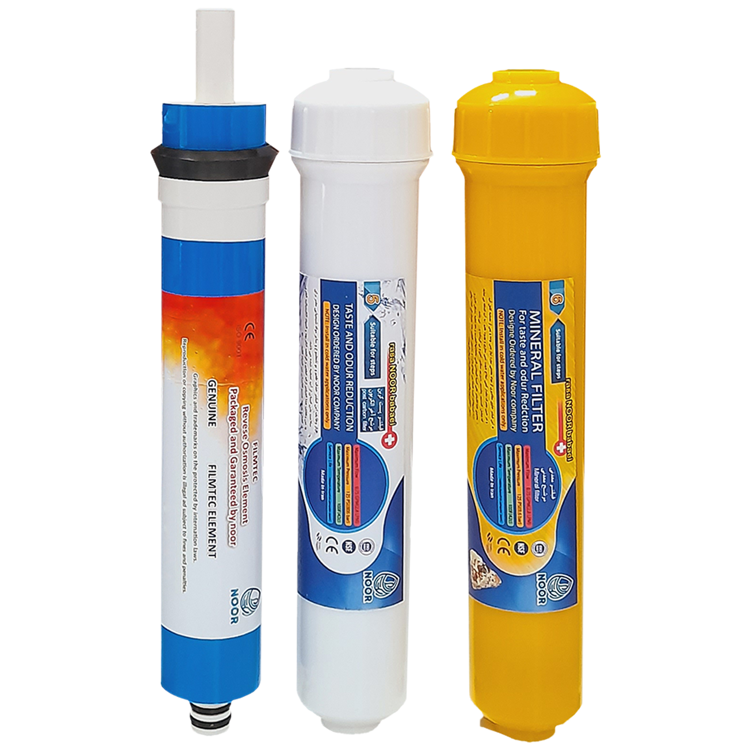 فیلتر دستگاه تصفیه آب نور مدل ممبران و پست کربن و مینرال