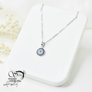 گردنبند نقره زنانه طرح چشم نظر