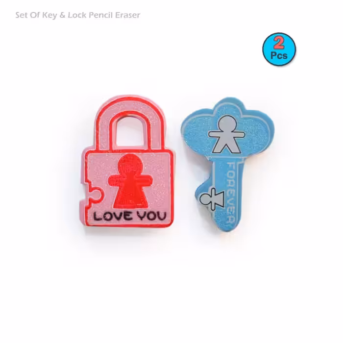 پاک کن فانتزی قفل و کلید-بسته 2عددی