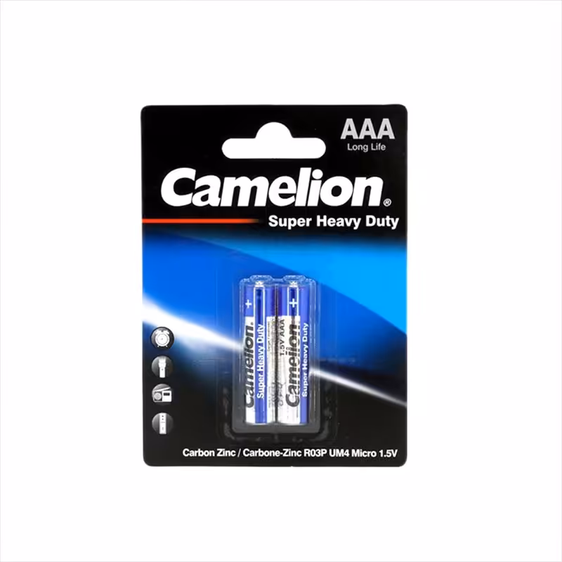 باتری نیم قلمی 2 عددی کمیلیون درجه کیفیت AAA مدل super heavy duty کیفیت عالی