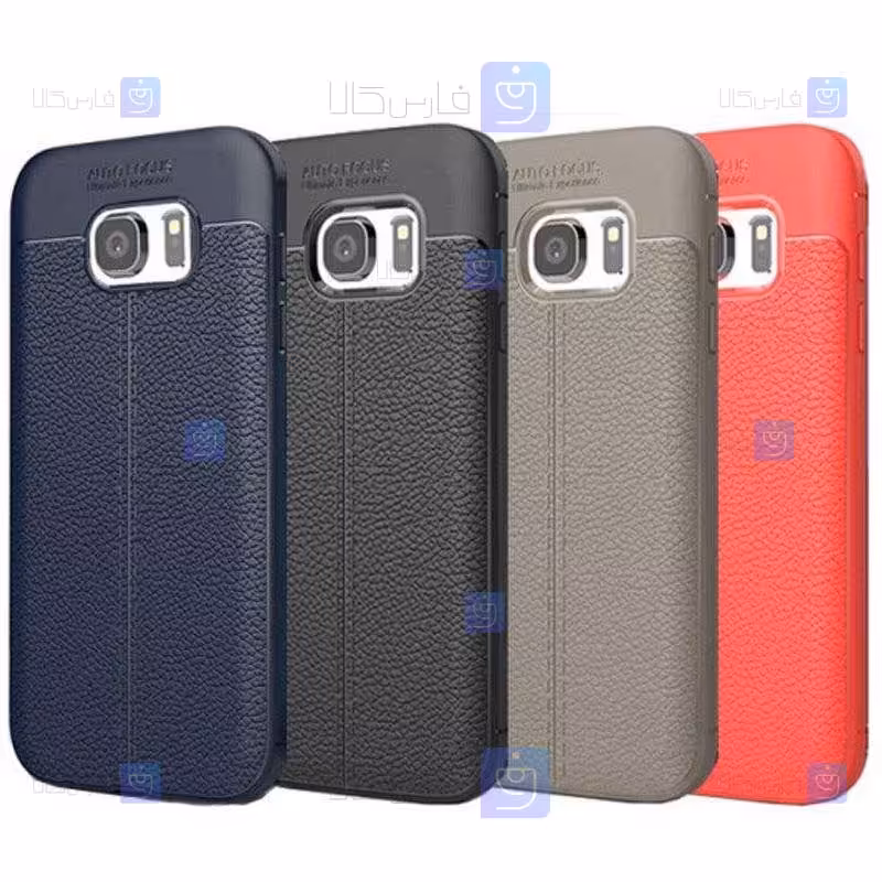 خرید قاب سامسونگ S6 edge مدل طرح چرم اتوفوکوس | فارس کالا