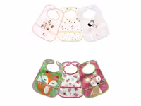 پیش بند چسبی جیب دار و ضد آب نوزادی دخترانه kikkaboo