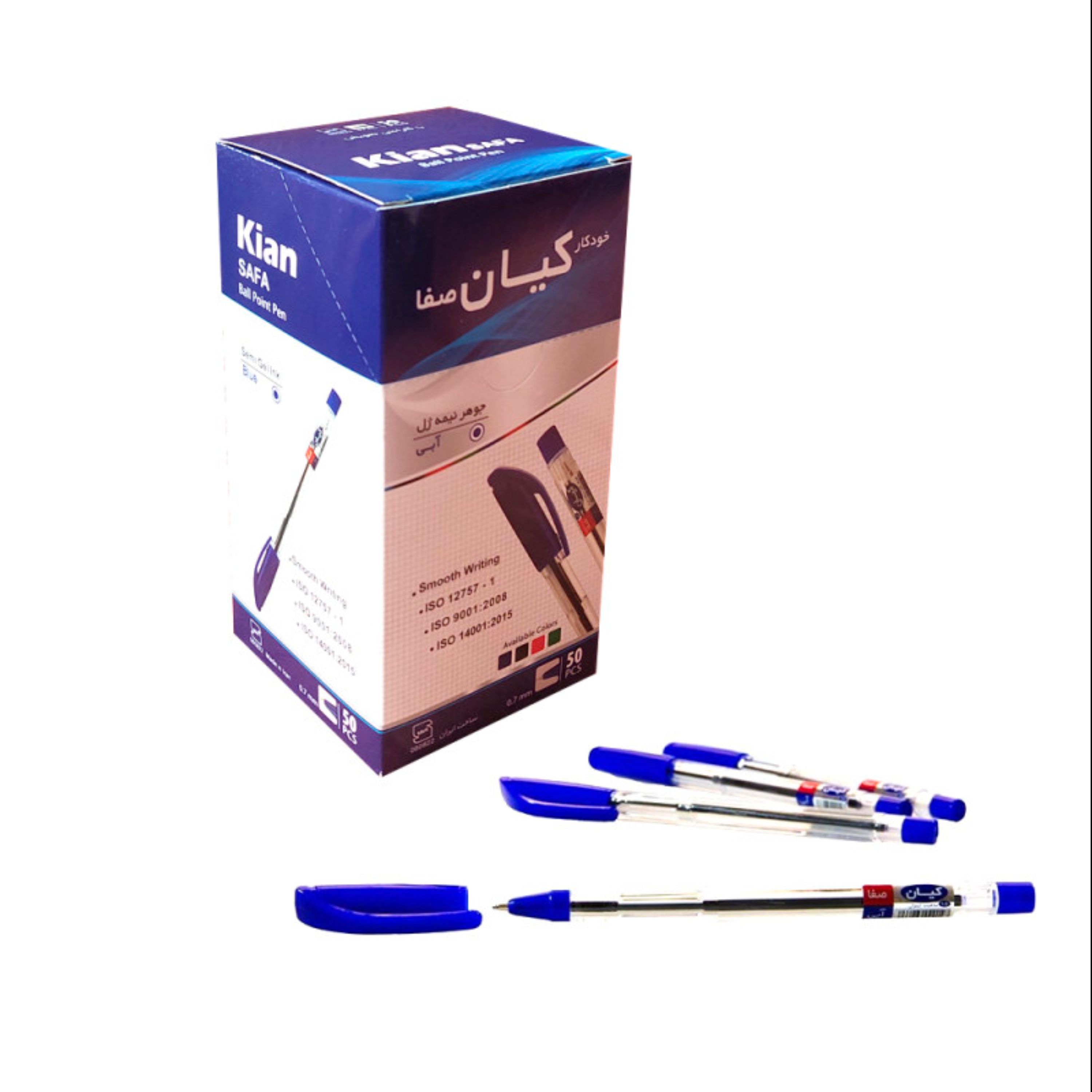 خودکار کیان 0.7 آبی ریزنویس بسته 50 عددی (پس کرایه)