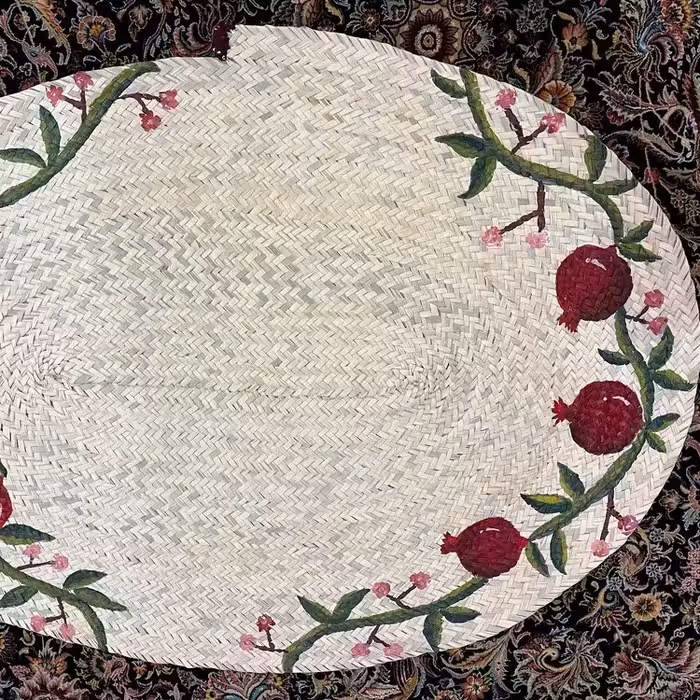 سفره حصیری بافته شده با برگ نخل ویژه یلدا 