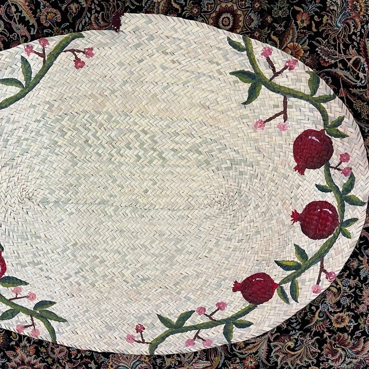 سفره حصیری بافته شده با برگ نخل ویژه یلدا 