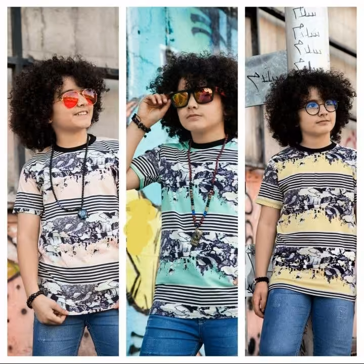 بلوز تیشرت تک هاوایی دخترانه و پسرانه 152n