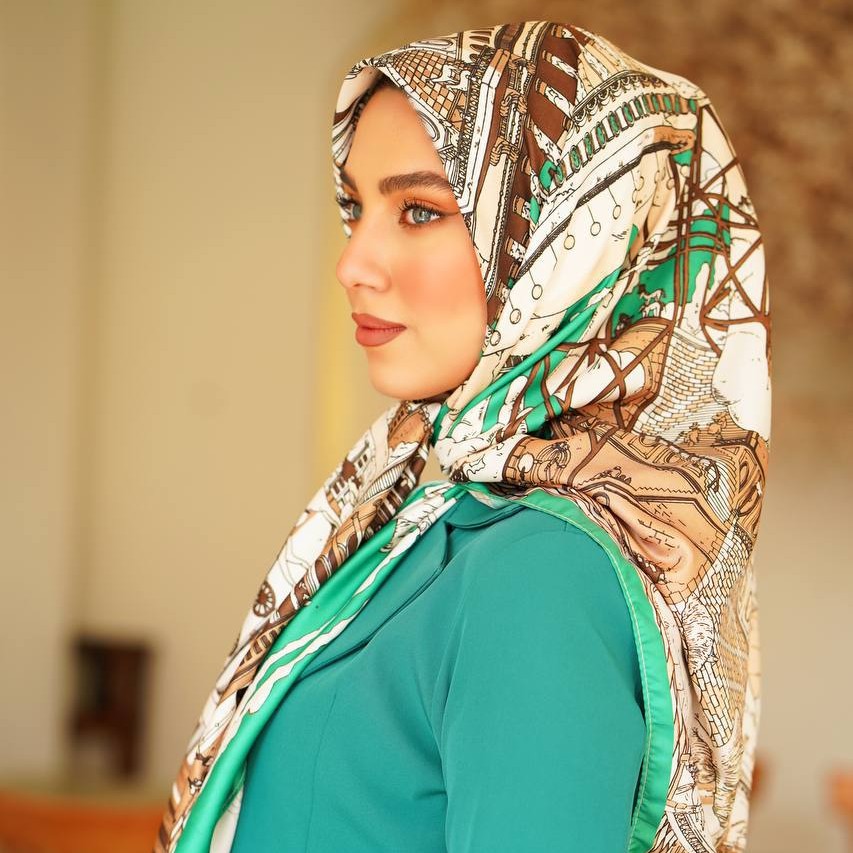 روسری ابریشم توییل طرح بالن 1