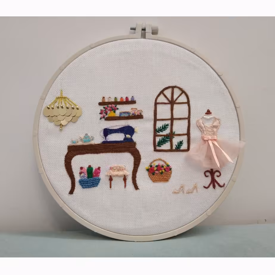 تابلو گلدوزی برجسته، مناسب نصب دیواری و نصب روی جعبه گلدوزی