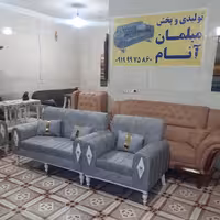 مبل آنام تولیدی مبلمان راحتی  7 نفره با پارچه نانو