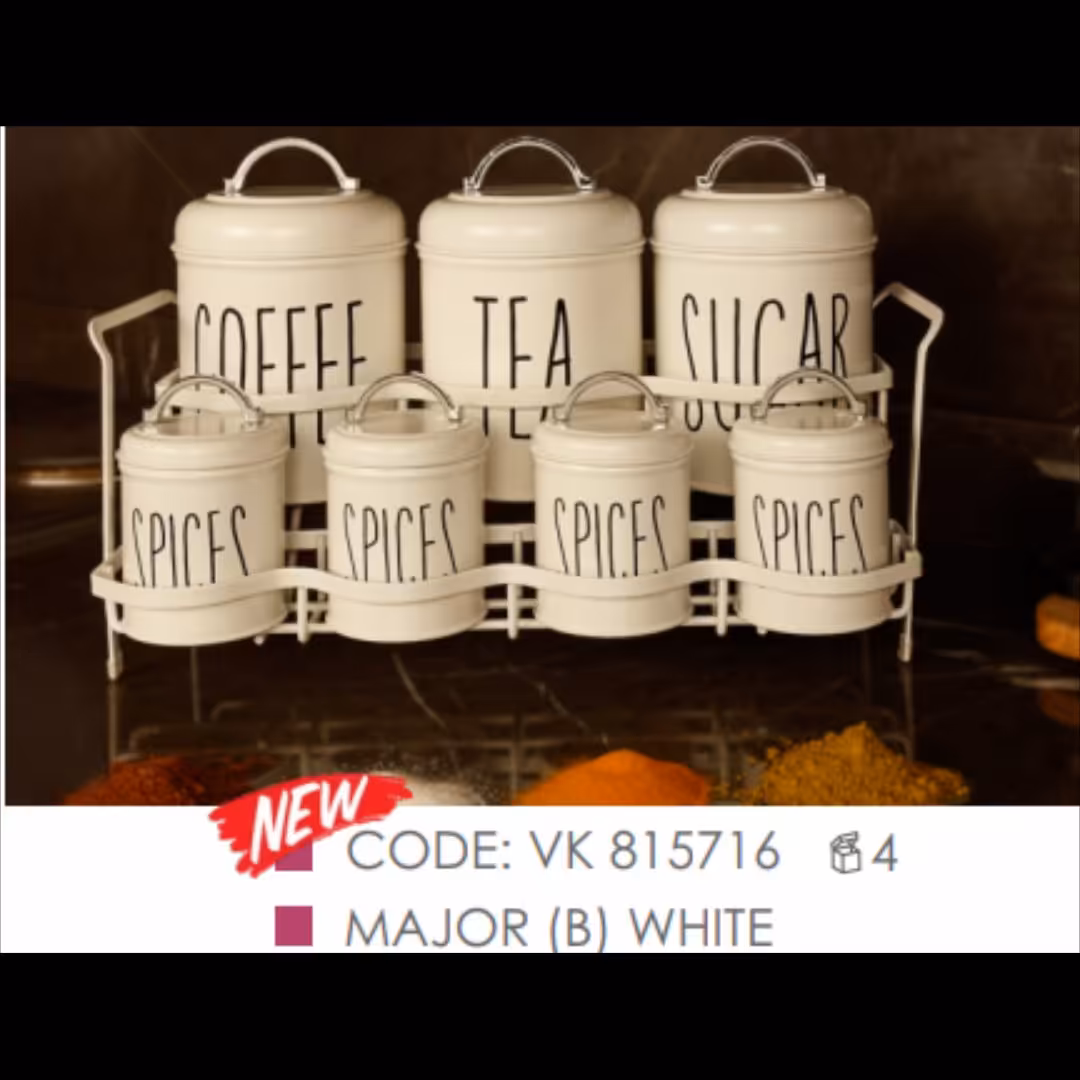 ست پاسماوری 8 پارچه برند BVK کد 825716 رنگ سفید با چاپ مشکی