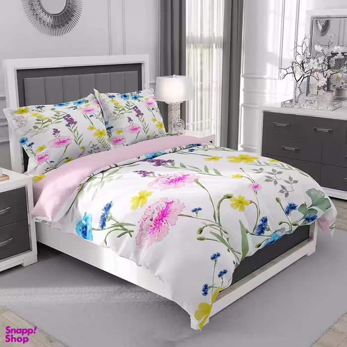 سرویس روتختی تک نفره 5 تکه مدل گلدار کد 4800
