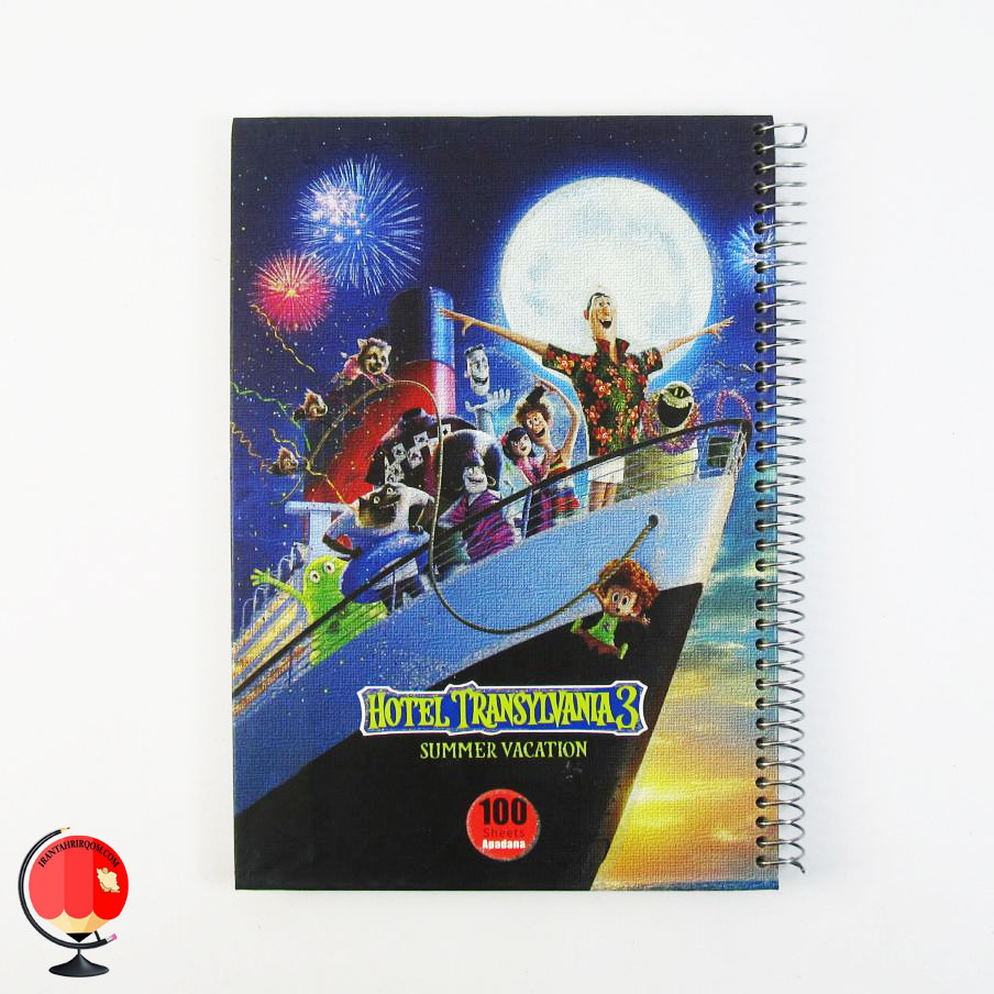 دفتر مشق 100 برگ سیمی طرح ترانسیلوانیا جلد سخت آپادانا
