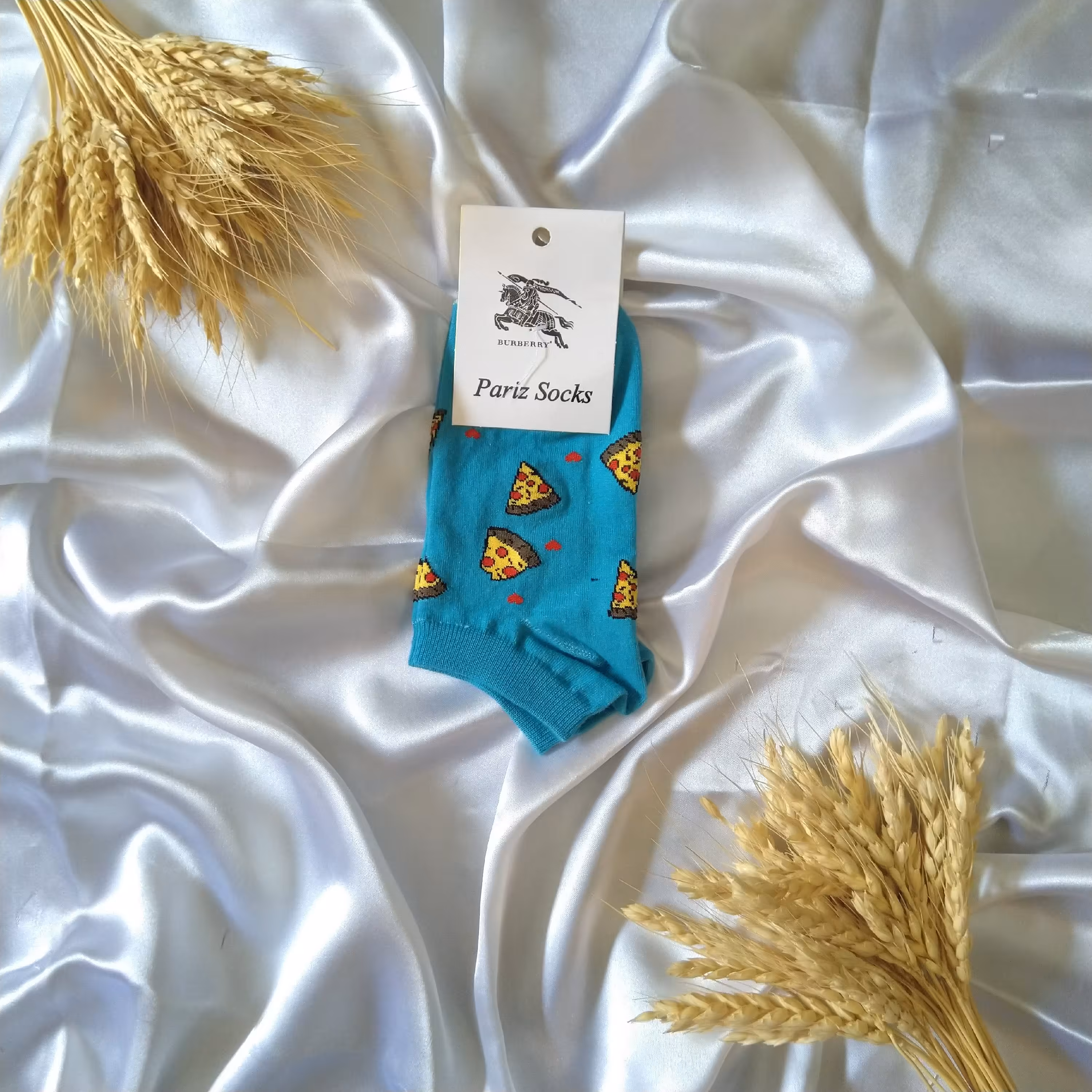 جوراب مچی پیتزا آبی