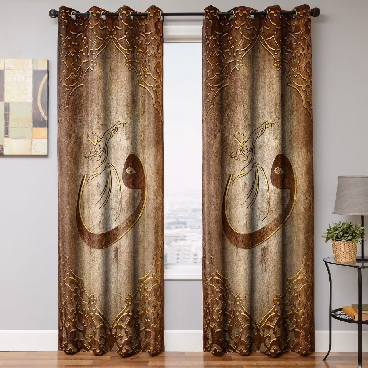 پرده چاپی  پانچ  طرح   خط نوشته (نستعلیق)  کد 3005