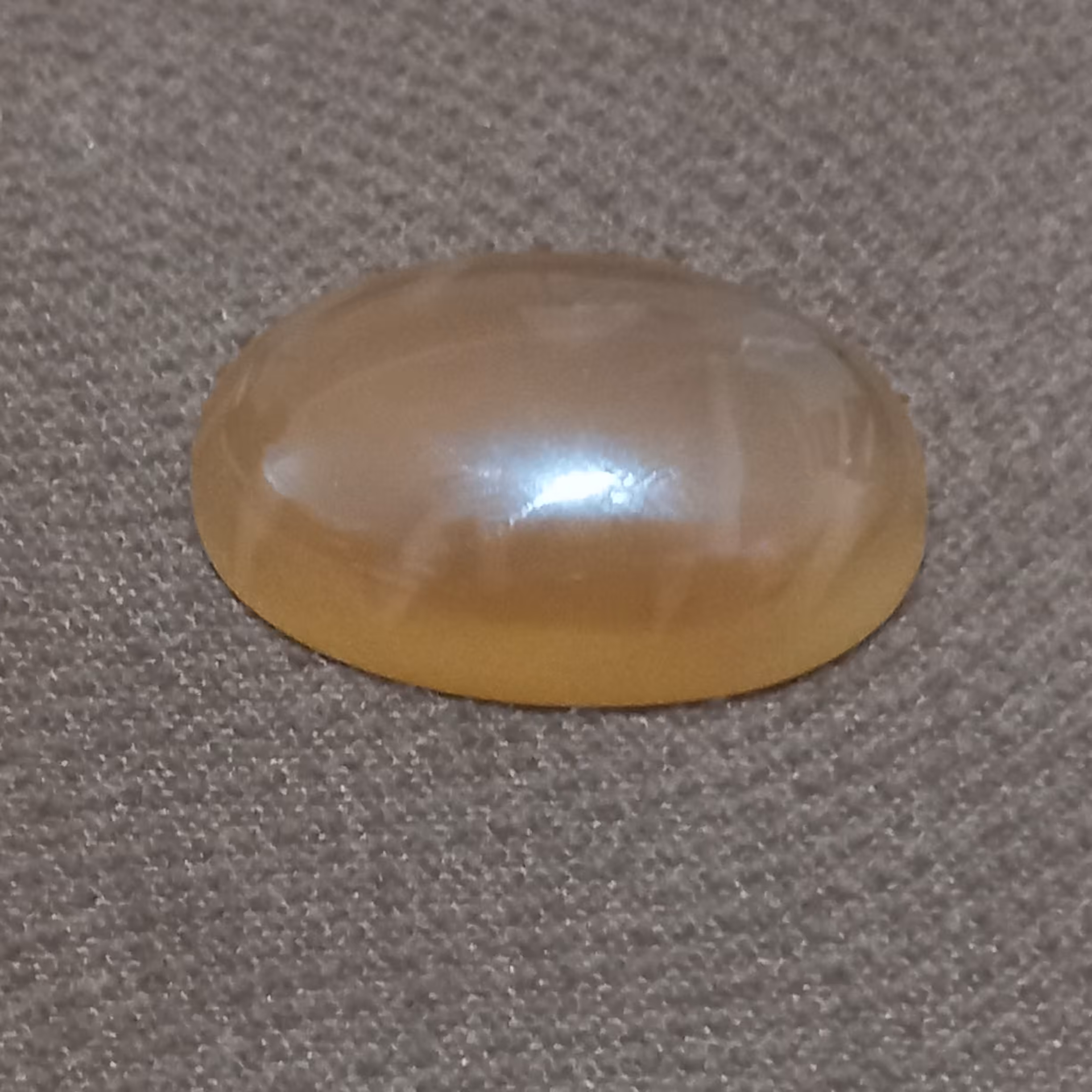 نگین عقیق جزع شکلاتی تراش نیم دامله کد 23