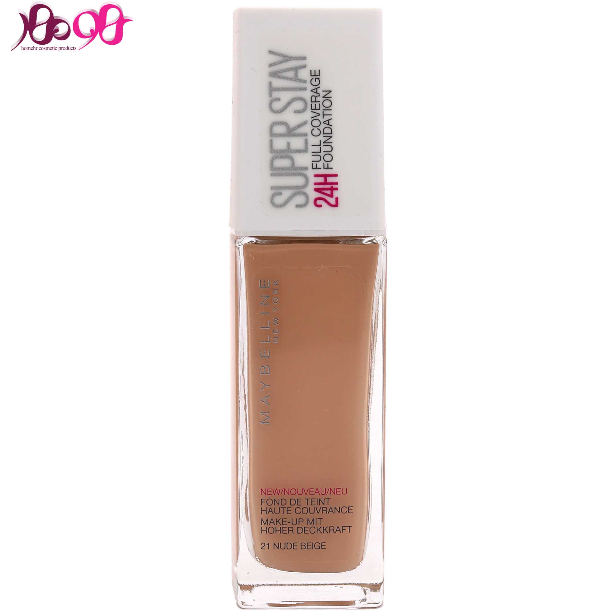 کرم پودر 24 ساعته سوپر استی میبلین شماره 21 حجم 30 میل - Maybelline