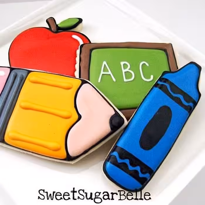 پک چهار تایی کوکی (دکوراتیو) رویال آیسینگ تم مدرسه